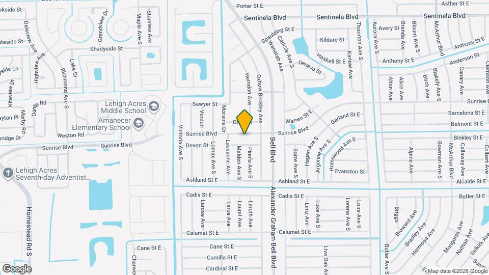 738 Sunrise Blvd Mapa y Detalles de la Ubicación