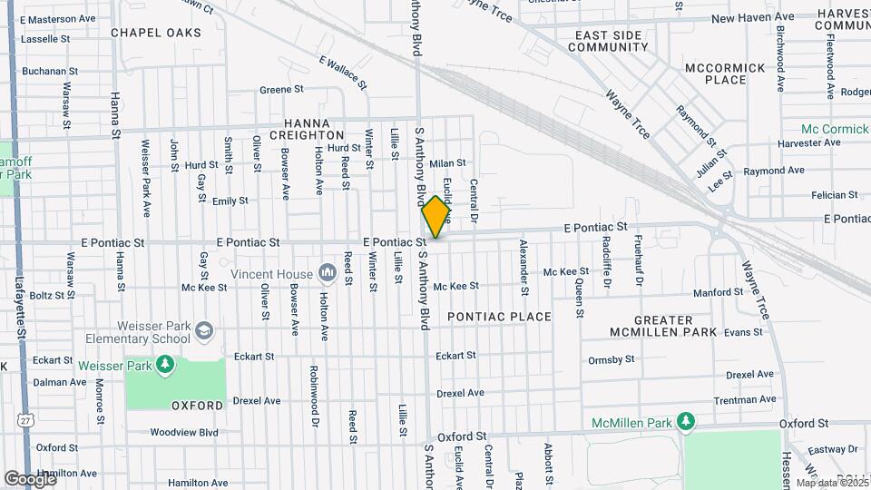 1814 E Pontiac St Mapa y Detalles de la Ubicación