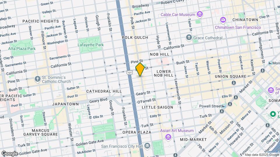 1201 Sutter St Mapa y Detalles de la Ubicación