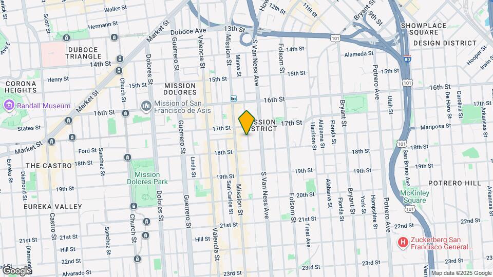 254 Capp St Map and Location Details