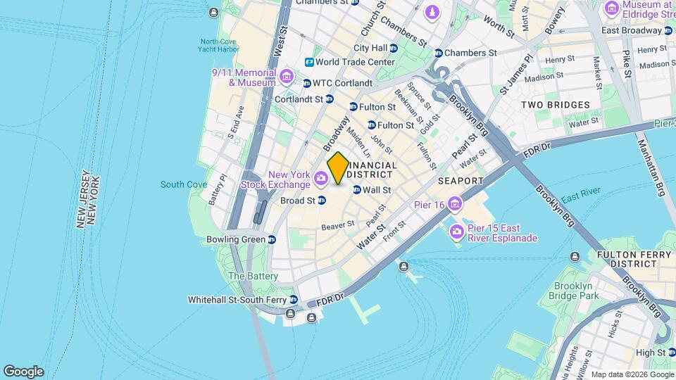 53 Wall St Map and Location Details