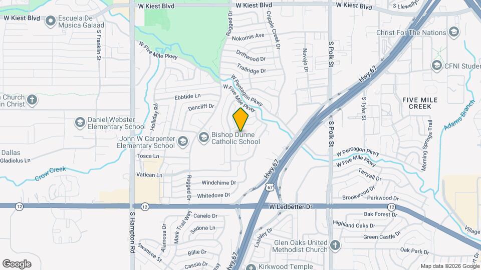 1623 Hanging Cliff Dr Map and Location Details