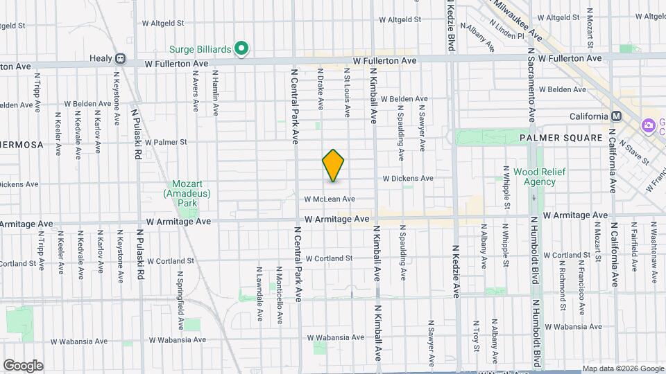 3525 W Dickens Ave, Unit #2 Mapa y Detalles de la Ubicación