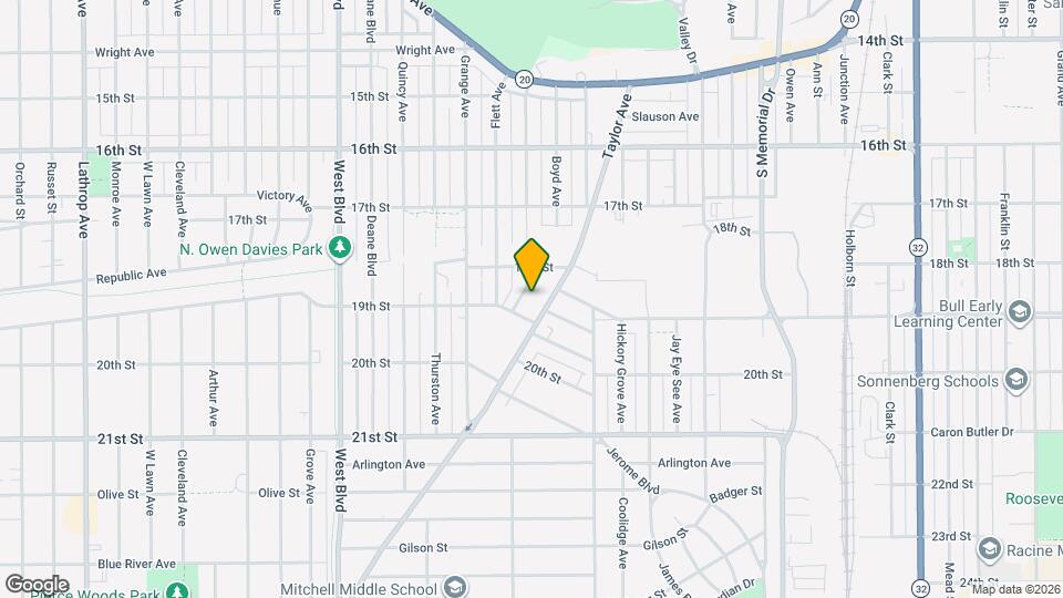 1825 Holmes Ave Map and Location Details