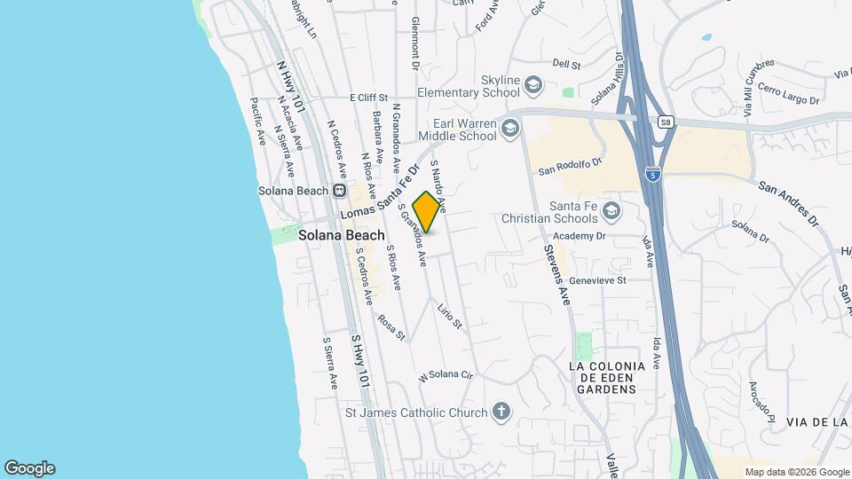 232 S Granados Ave Map and Location Details