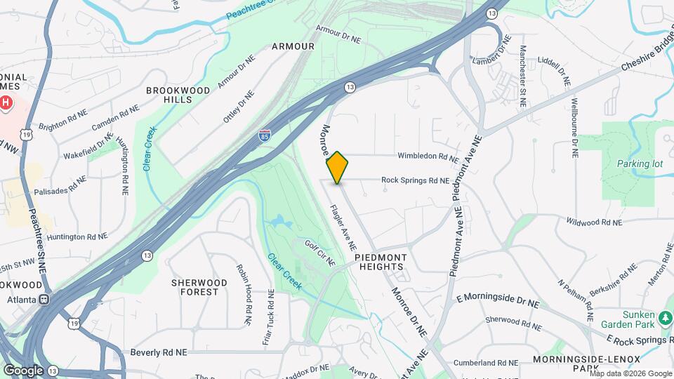 1848 Monroe Dr NE Mapa y Detalles de la Ubicación