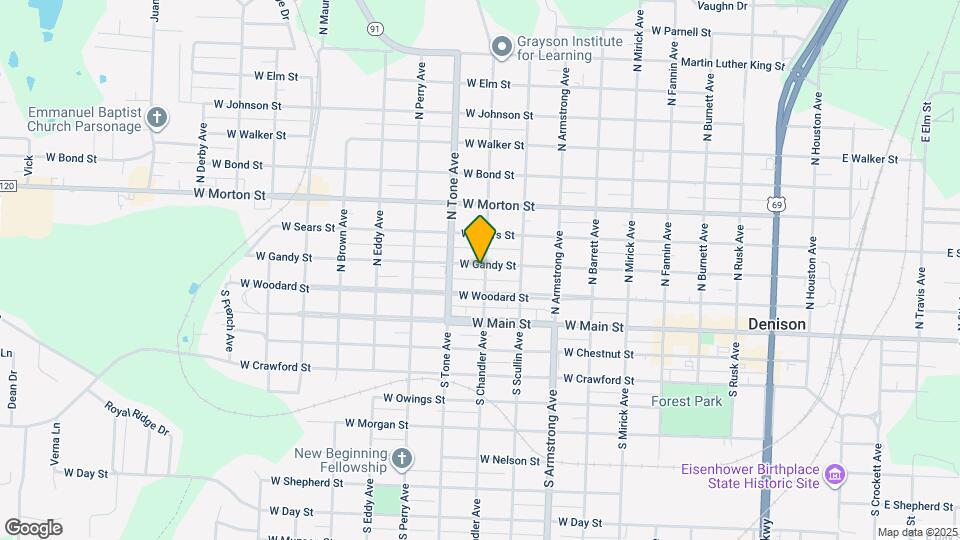 1000 W Gandy St Map and Location Details