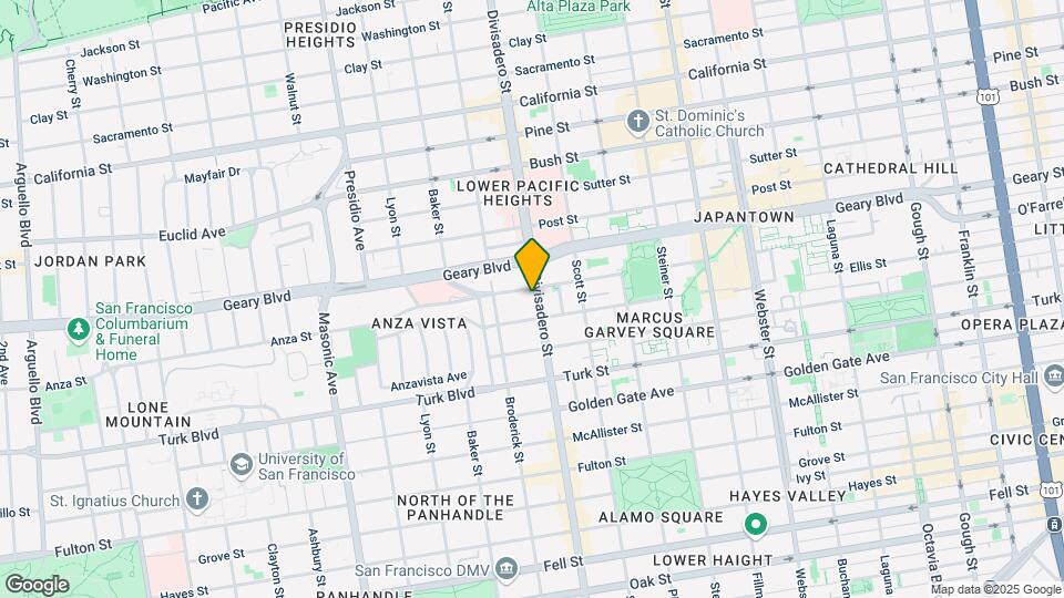 1347 Divisadero St Mapa y Detalles de la Ubicación