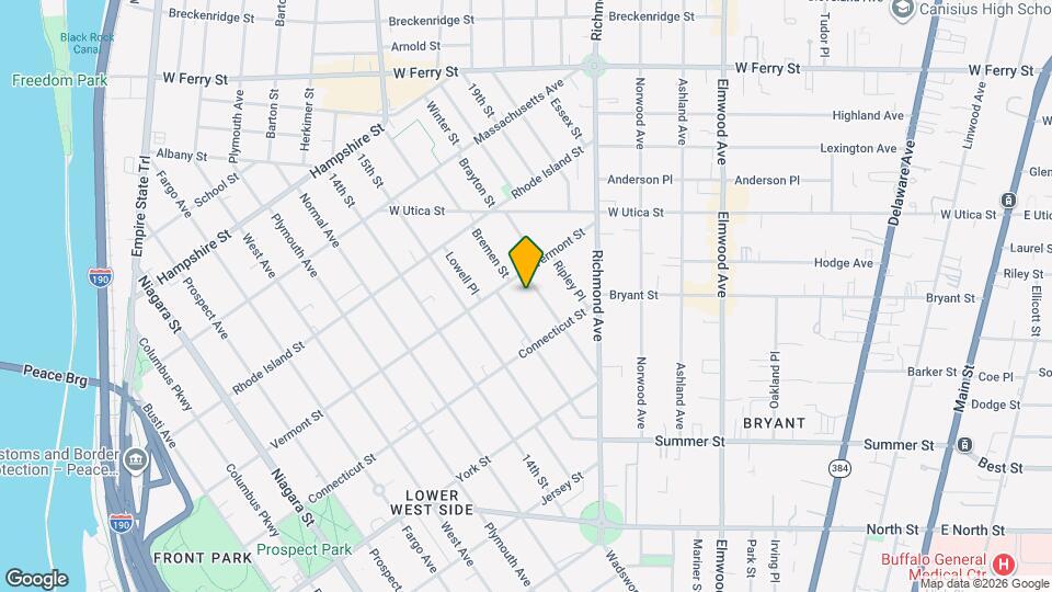114 17th St, Unit #2 Map and Location Details