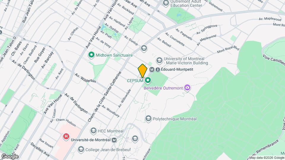 2125 Édouard-Montpetit Boul Map and Location Details