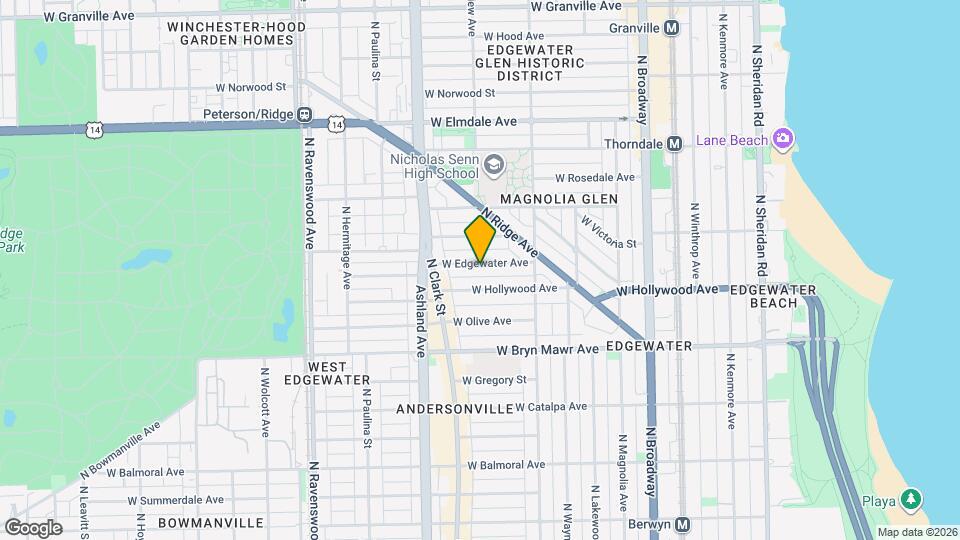 1461 W Edgewater Ave-Unit -Apt 3 Map and Location Details
