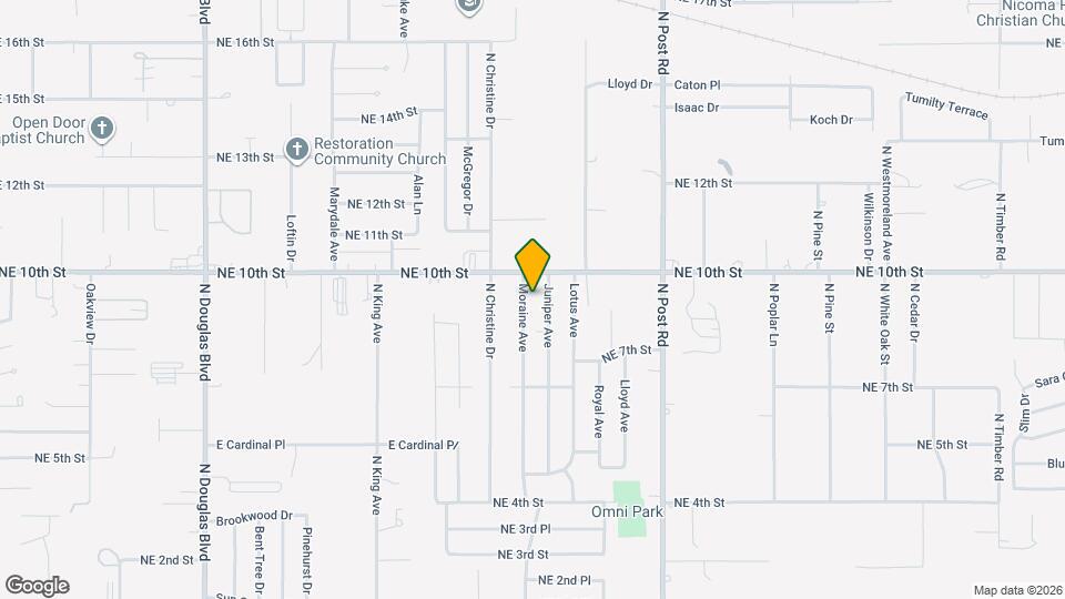 1004 Moraine Ave Map and Location Details