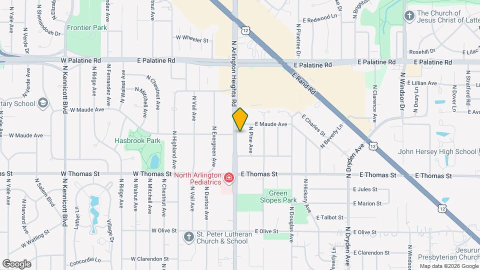 1605 N Arlington Heights Rd Mapa y Detalles de la Ubicación