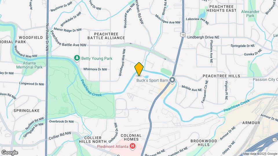 115 Peachtree Memorial Dr NW Map and Location Details