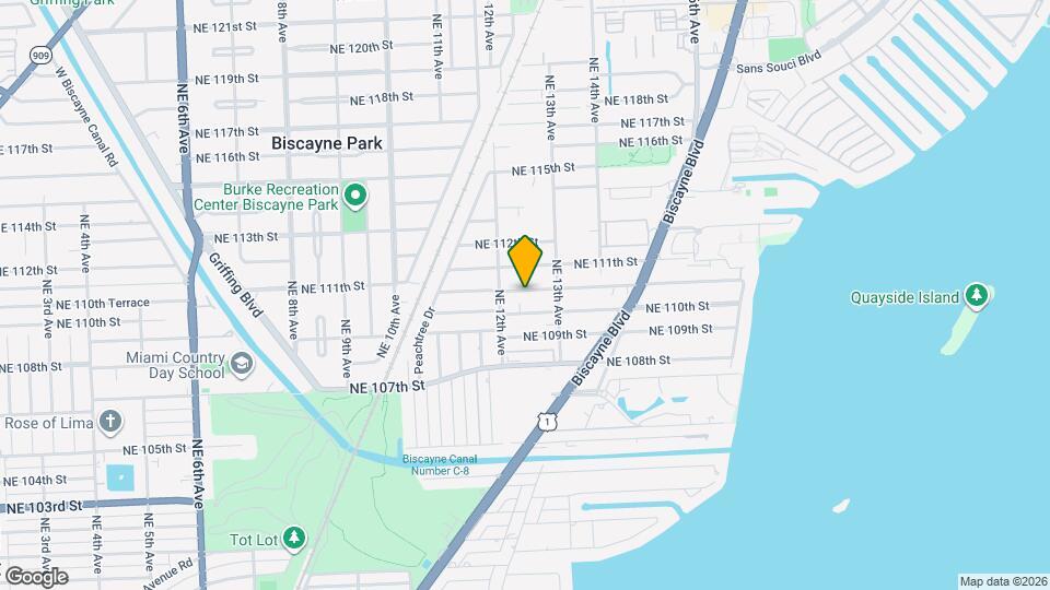 1246 NE 110th Terrace Map and Location Details