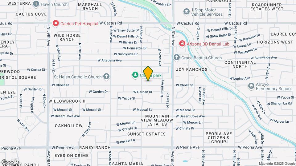 5250 W Cholla St Map and Location Details
