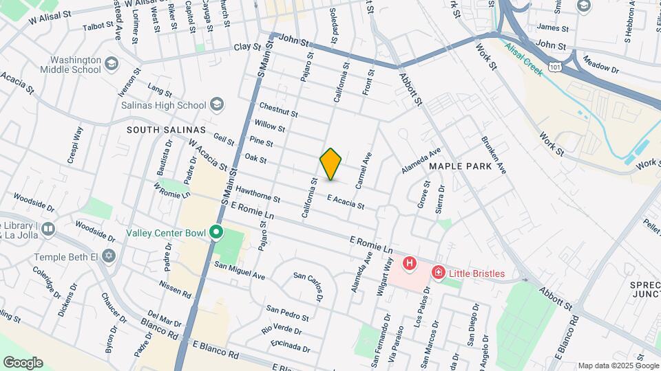 222 Oak St Map and Location Details
