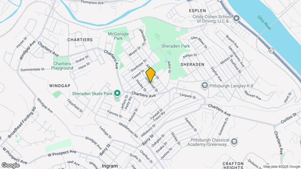 1101 Fairdale St Map and Location Details