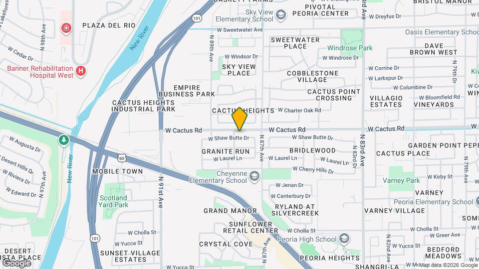 8782 W Shaw Butte Dr Mapa y Detalles de la Ubicación