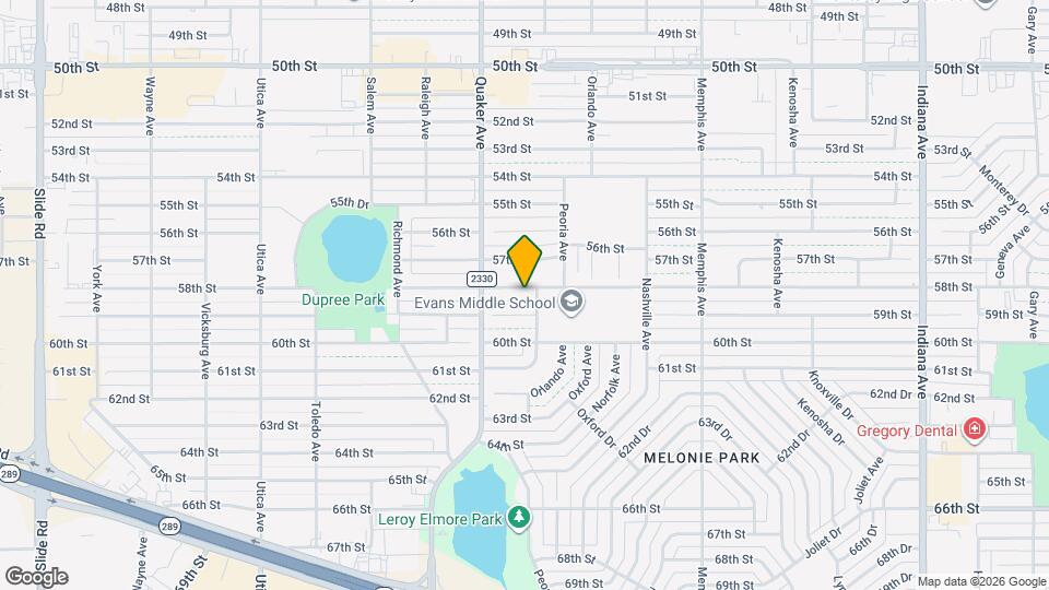 4303 58th St Map and Location Details