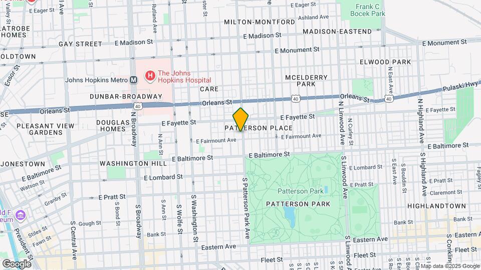 104 N Patterson Park Ave Map and Location Details