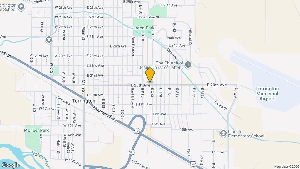 727 E 20th Ave Map and Location Details