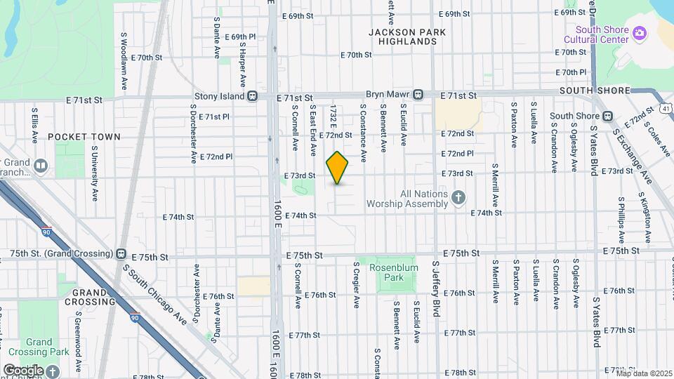 7321 S Ridgeland Ave Map and Location Details