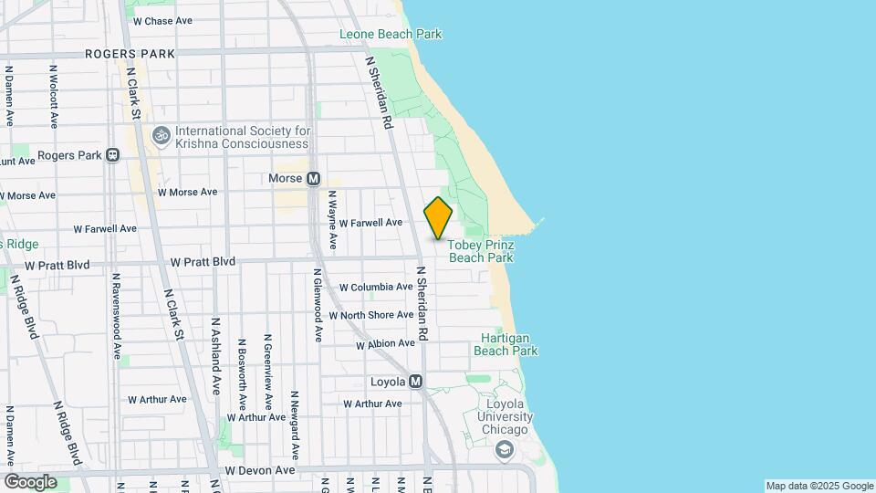 1144 W Pratt Blvd, Unit 2S Map and Location Details