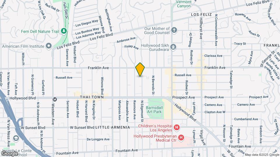 1819 Edgemont St Map and Location Details