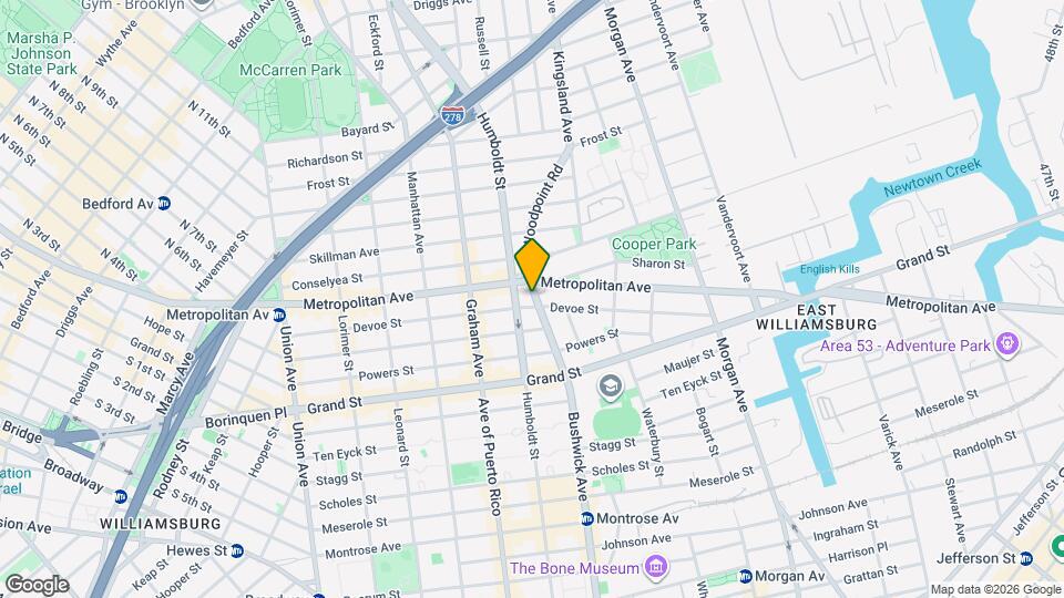 20 Bushwick Ave Mapa y Detalles de la Ubicación