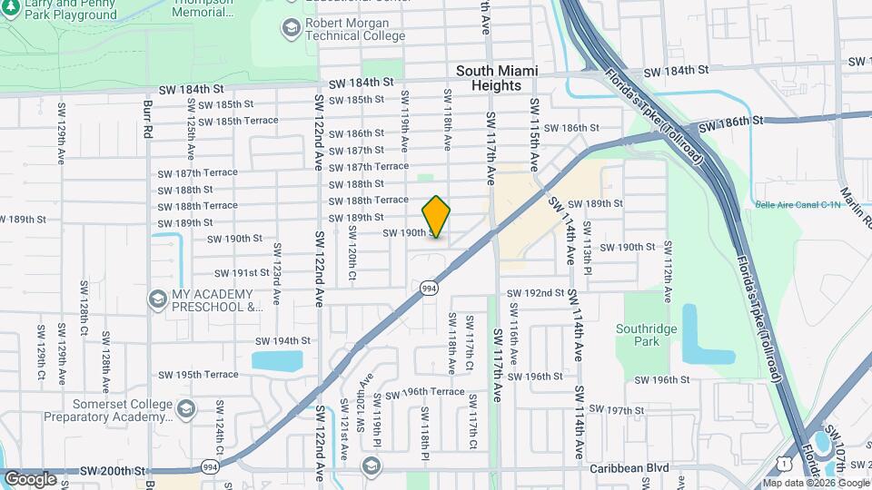 11835 SW 190th Terrace Map and Location Details