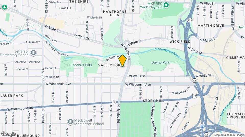 907 N Hawley Rd Map and Location Details