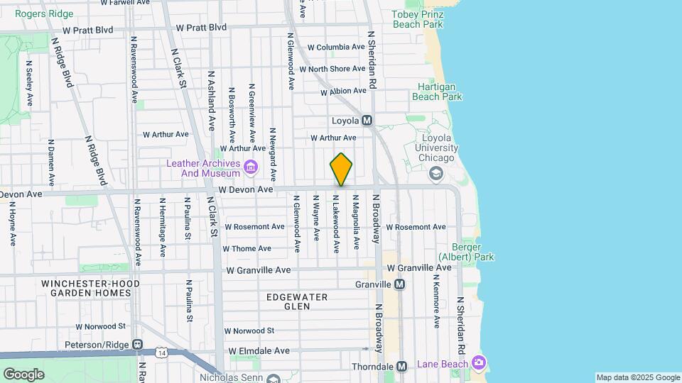 6351 N Lakewood Ave Map and Location Details