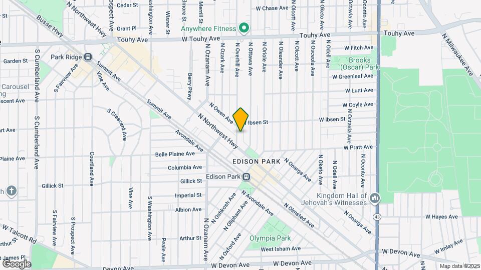 6867 N Overhill Ave, Unit 1C Mapa y Detalles de la Ubicación