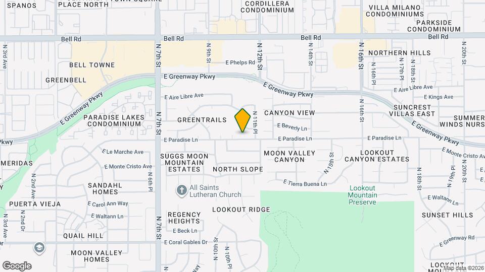 1028 E Paradise Ln Map and Location Details