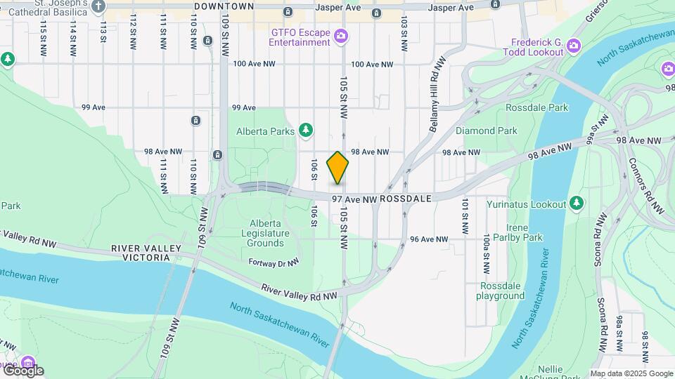 9710-9105 105 St NW Map and Location Details