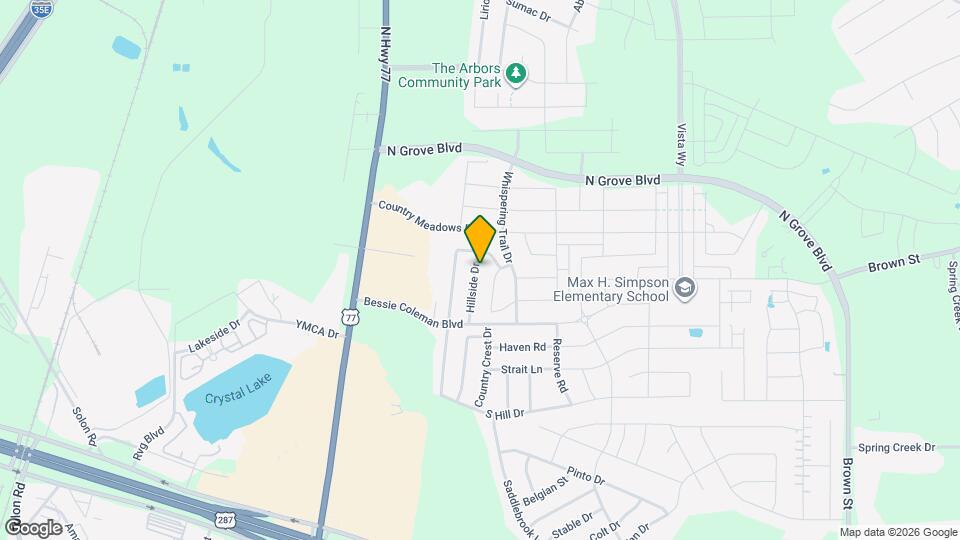 1650 Hillside Dr Map and Location Details