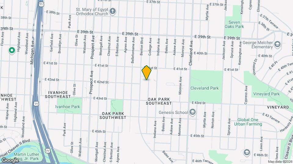 4144 College Ave Map and Location Details