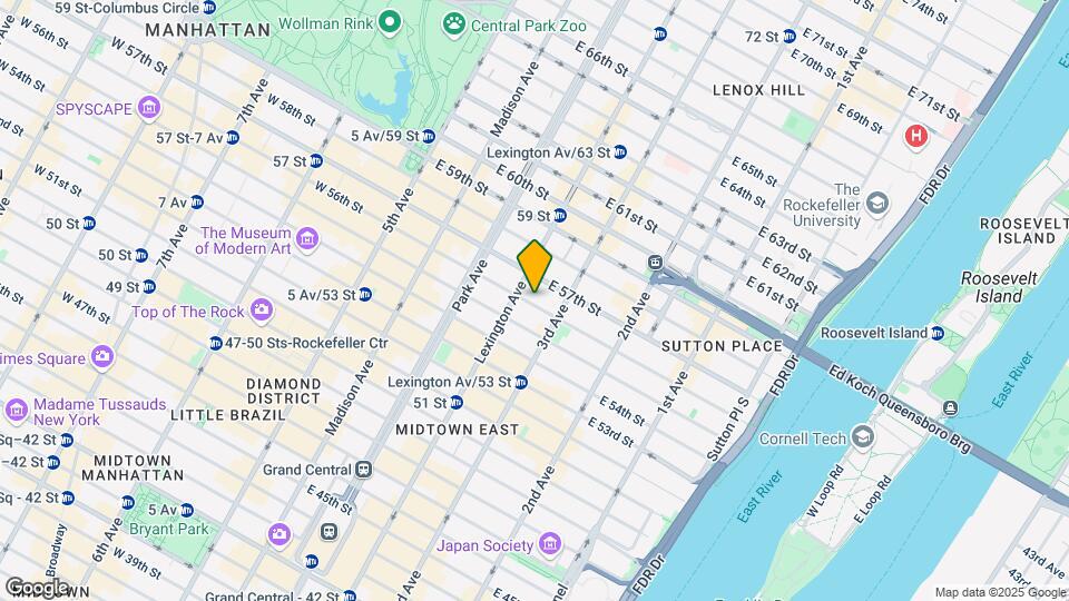 141 E 56th St Map and Location Details