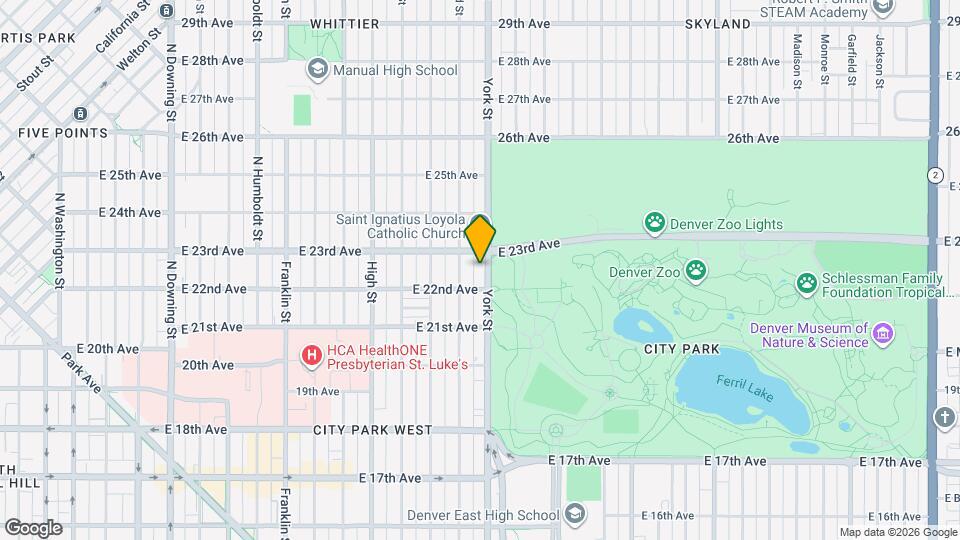 2235 York St, Unit Basement Mapa y Detalles de la Ubicación