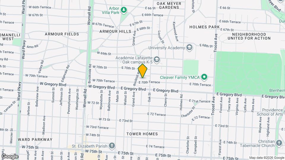 310 E 70th Terrace Map and Location Details