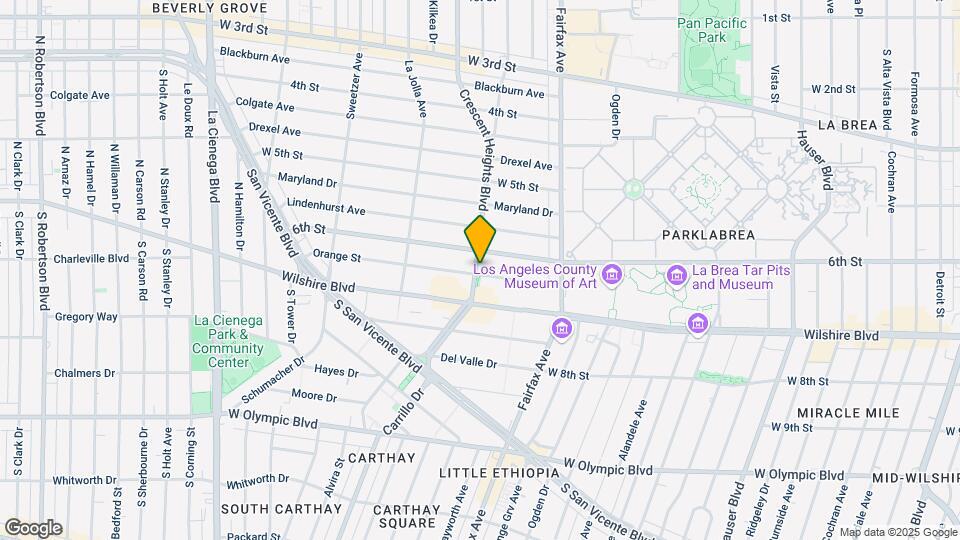 614 S Crescent Heights Blvd Map and Location Details