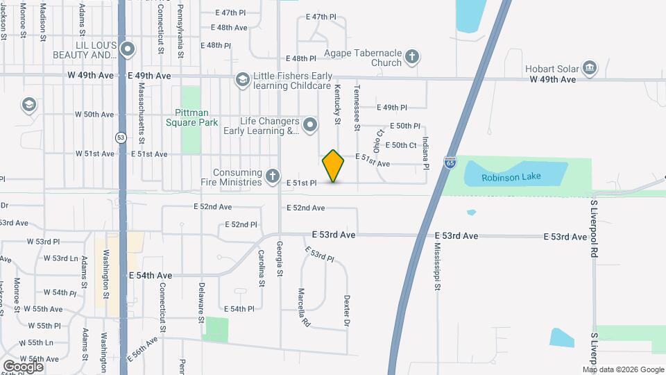 1033 E 51st Pl Map and Location Details