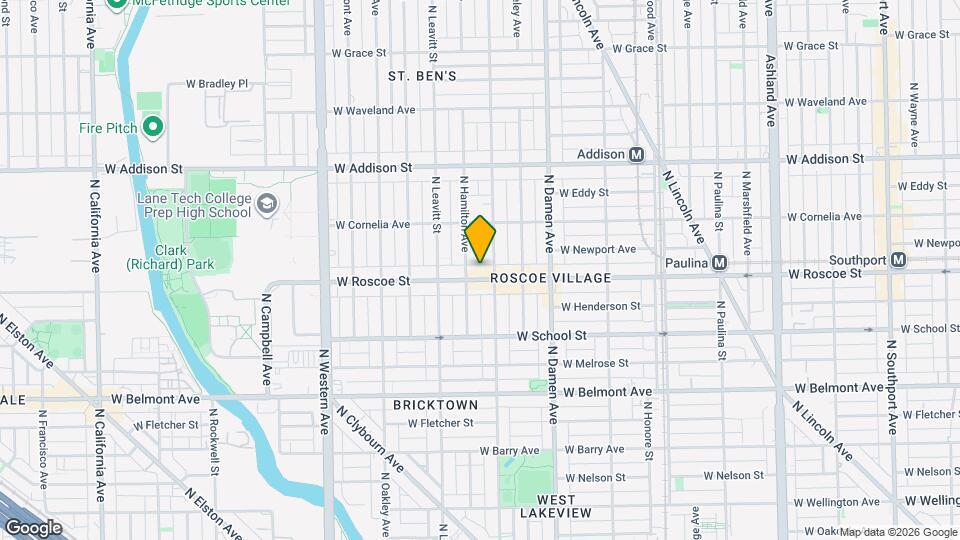 2112 W Roscoe St Map and Location Details