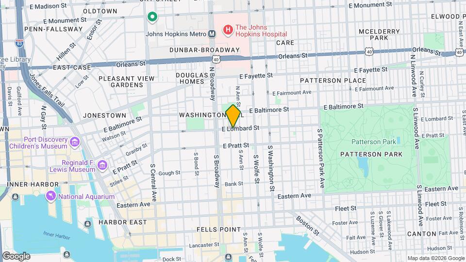 1731 E Lombard St Mapa y Detalles de la Ubicación