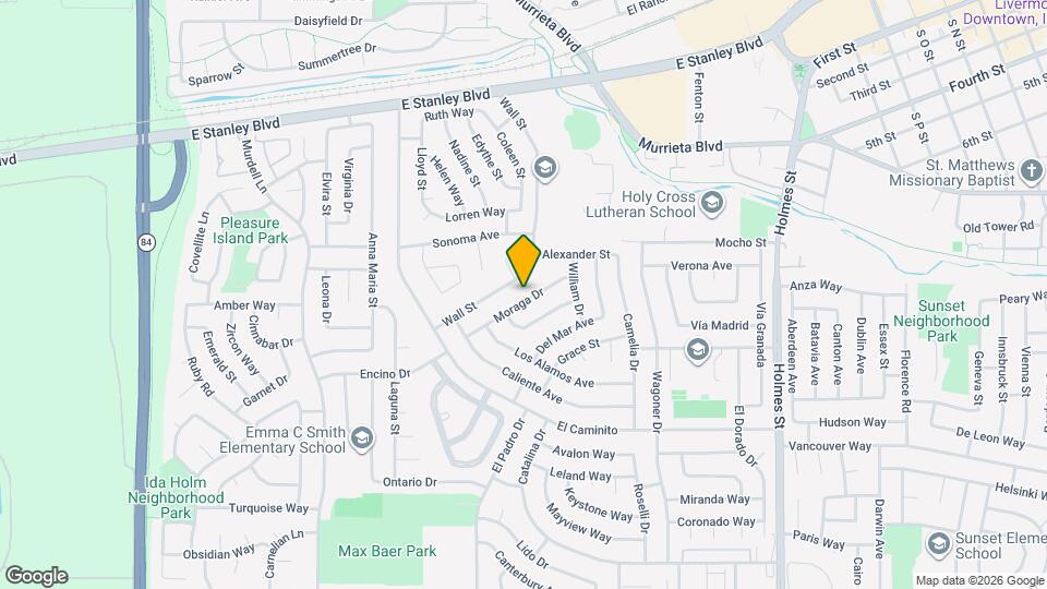 696 Moraga Dr Map and Location Details