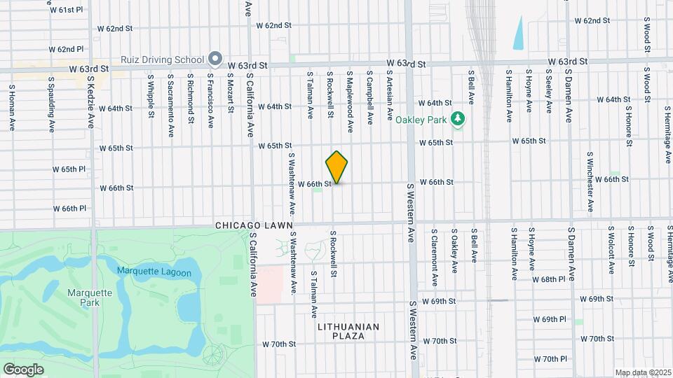 6605 S Rockwell St Map and Location Details