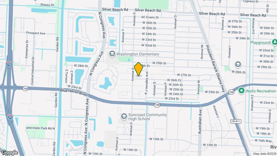 1562 W 26th Ct Map and Location Details