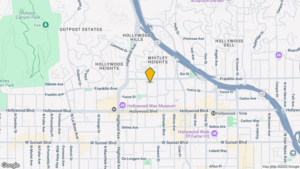 1850 N Cherokee Ave Map and Location Details