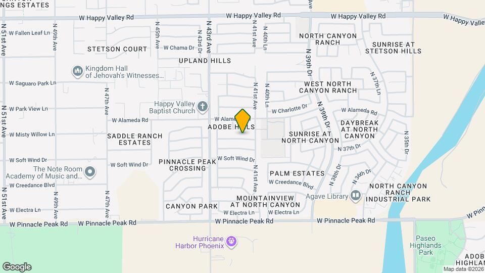 4126 W Misty Willow Ln Mapa y Detalles de la Ubicación